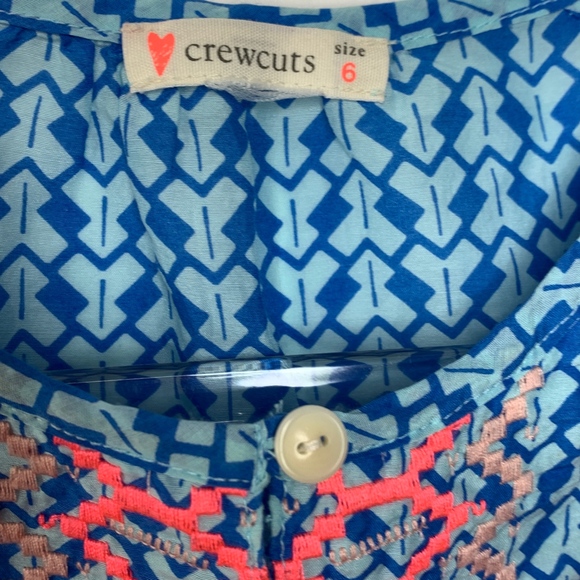 CREWCUTS • Silk Blend Embroidered Tank • Size 6 - Picture 2 of 4